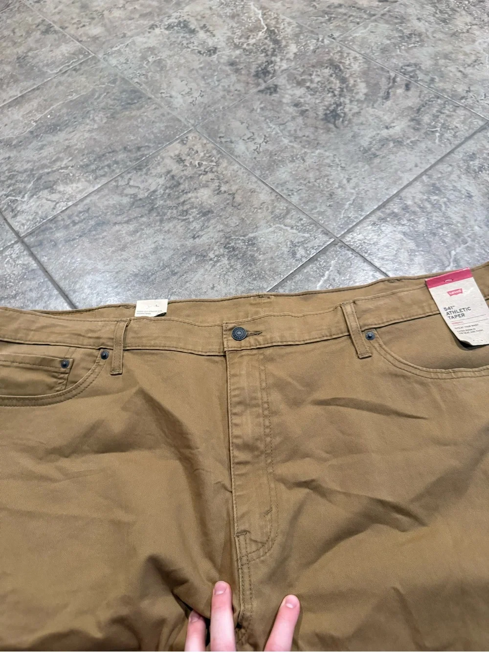 🍝541 Levi’s Men's Tan athletic taper Work Pants - Big and Tall stretch